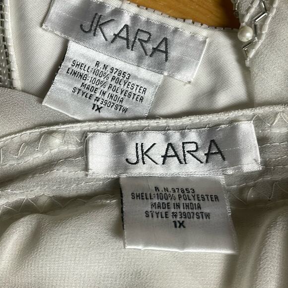 J Kara beaded evening formal tunic and cape women's 1X - Picture 8 of 10